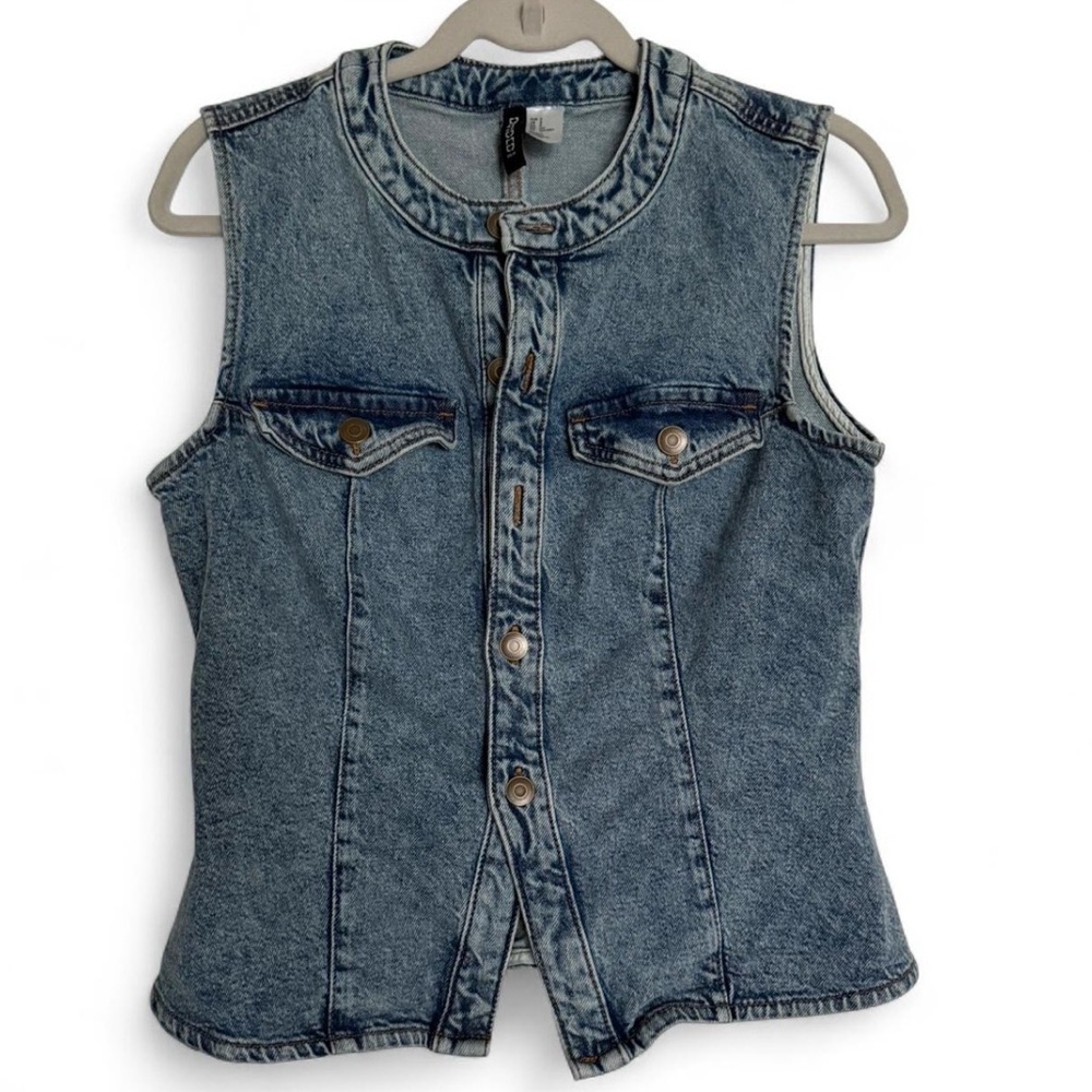 H&M Divided Blue Denim Vest